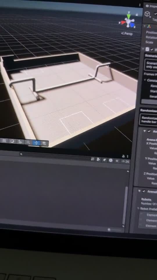 The Unity editor with the competition flag assets loaded, generating labelled training images.